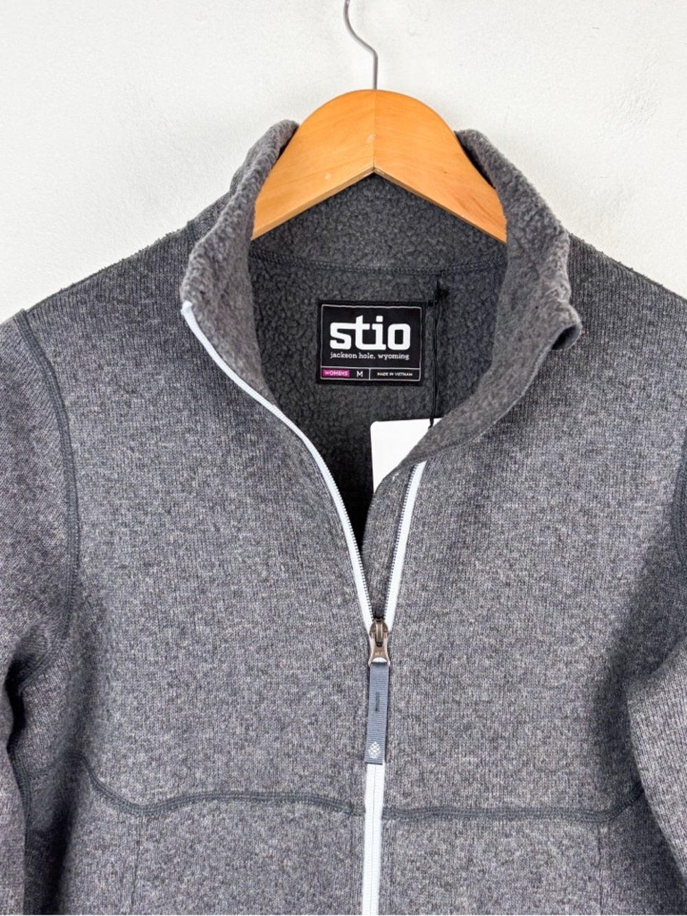 NWT Stio Heather Gray Zip Up Fleece Jacket Sz M - Picture 4 of 12